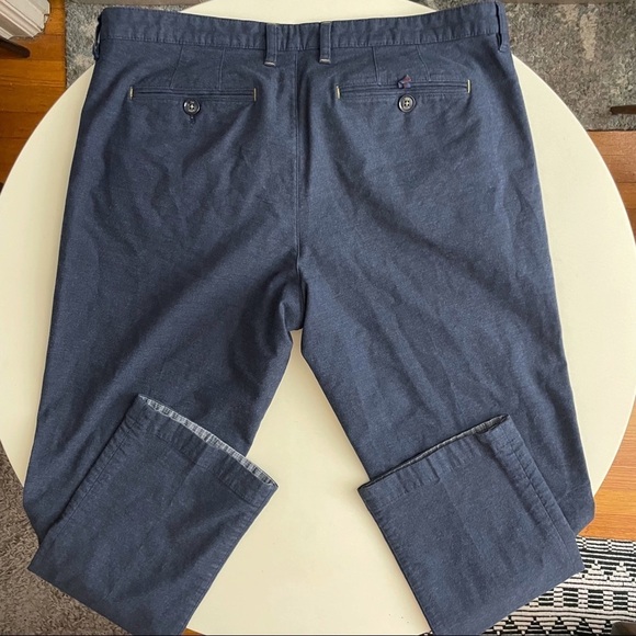 Ted Baker London Men’s Westin Classic Fit Brushed Cotton Trouser Pant Navy 38x31 - Picture 7 of 9